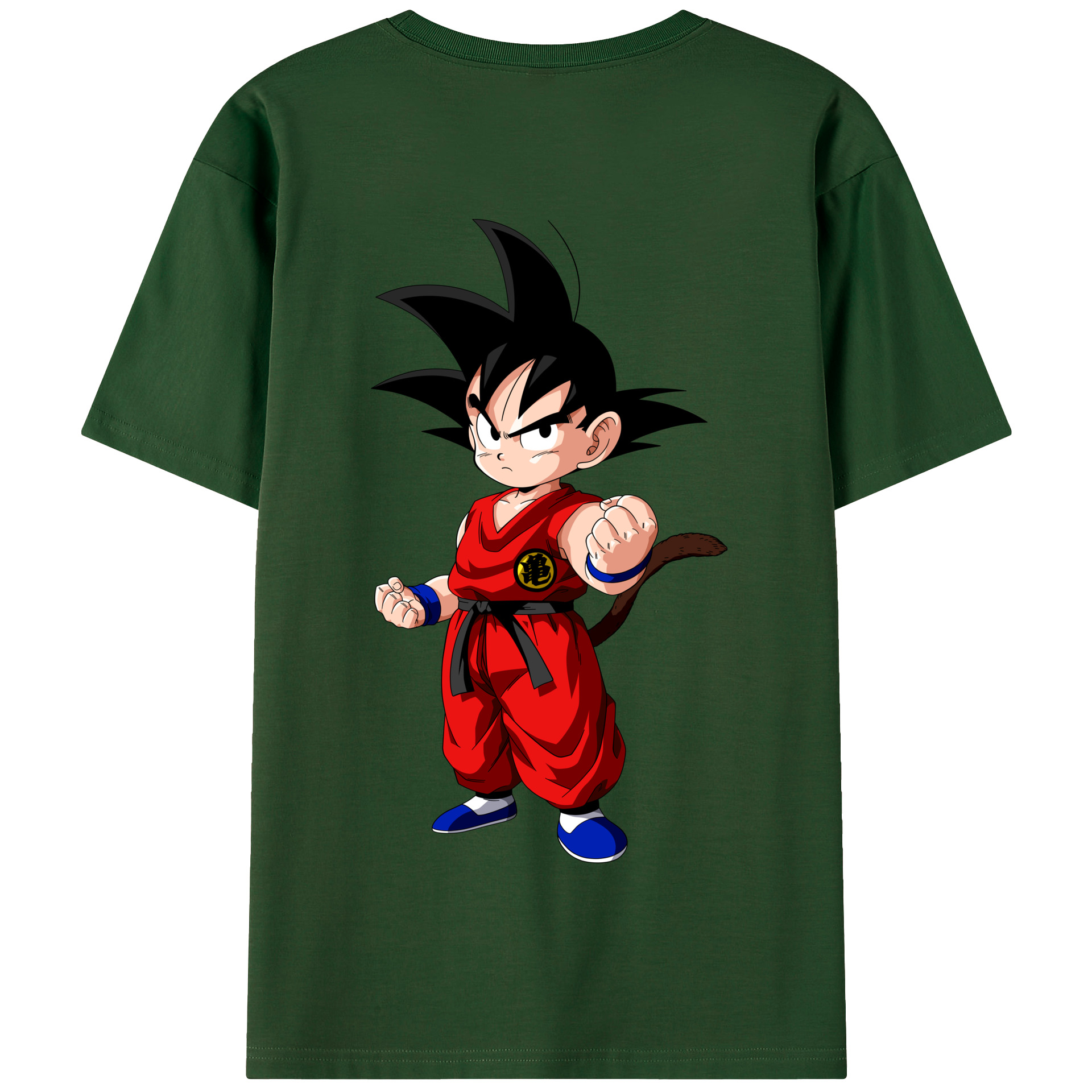 （画像用） ドラゴンボール 孫悟空（そん ごくう）Son Goku カカロット DRAGON BALL Kakarotto 綿100％半袖Tシャツ（背面プリント）